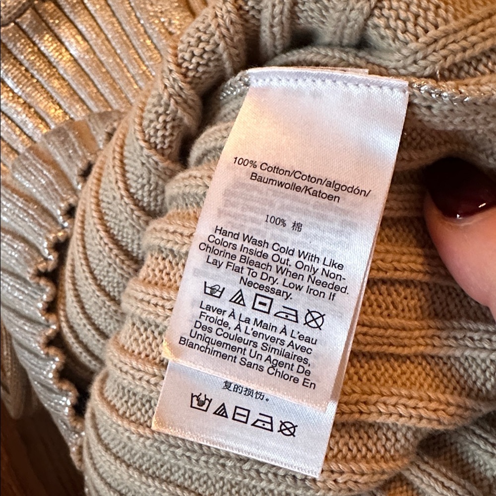 DKNY Jeans metallic ribbed knit tank top XL - Picture 5 of 5
